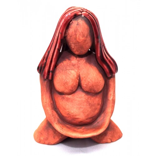Ceramic Small Mother Earth Goddess Brown 11